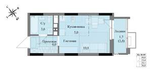 Студия квартира, вторичка, 25м2, 8/17 этаж