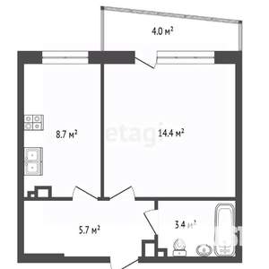 1-к квартира, вторичка, 35м2, 5/16 этаж