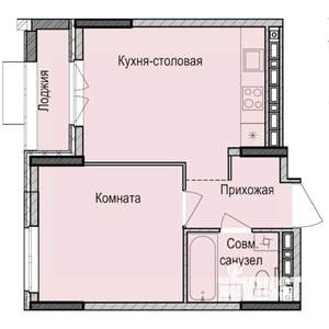 1-к квартира, строящийся дом, 37м2, 5/17 этаж