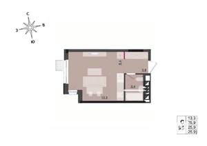 Студия квартира, вторичка, 26м2, 14/17 этаж