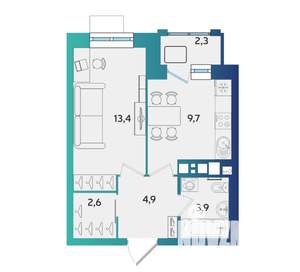 1-к квартира, вторичка, 36м2, 15/16 этаж