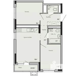 2-к квартира, строящийся дом, 51м2, 10/17 этаж