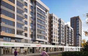 1-к квартира, строящийся дом, 43м2, 9/10 этаж