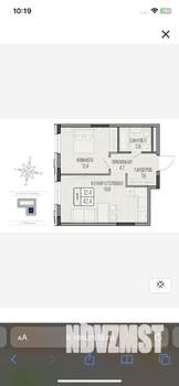 1-к квартира, вторичка, 42м2, 5/16 этаж