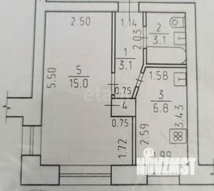 1-к квартира, вторичка, 29м2, 5/9 этаж