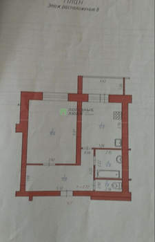 1-к квартира, вторичка, 53м2, 8/9 этаж