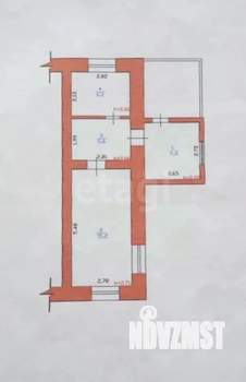 2-к квартира, вторичка, 34м2, 2/2 этаж
