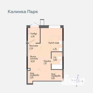 Студия квартира, вторичка, 49м2, 1/17 этаж