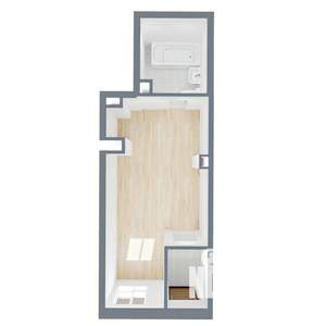 Студия квартира, вторичка, 47м2, 1/17 этаж