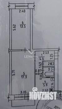 2-к квартира, вторичка, 45м2, 4/5 этаж