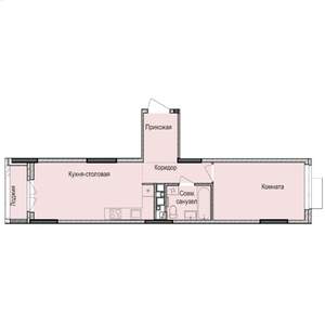 1-к квартира, вторичка, 45м2, 3/17 этаж