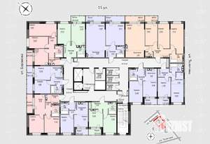 2-к квартира, строящийся дом, 60м2, 11/17 этаж