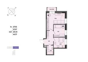 2-к квартира, вторичка, 48м2, 2/17 этаж