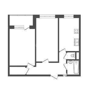 2-к квартира, вторичка, 50м2, 5/9 этаж