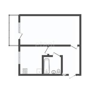 1-к квартира, вторичка, 30м2, 2/5 этаж