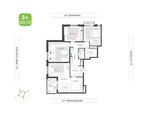 4-к квартира, вторичка, 121м2, 17/17 этаж
