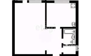 1-к квартира, вторичка, 32м2, 1/2 этаж