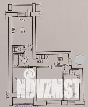 3-к квартира, вторичка, 61м2, 10/10 этаж