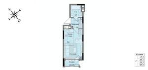 Студия квартира, вторичка, 26м2, 7/17 этаж