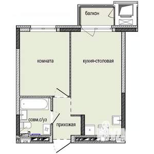 1-к квартира, строящийся дом, 37м2, 11/16 этаж