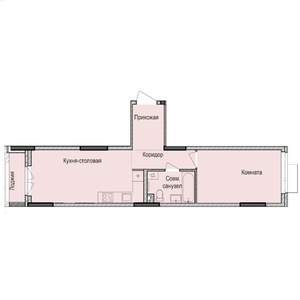 1-к квартира, вторичка, 45м2, 2/17 этаж