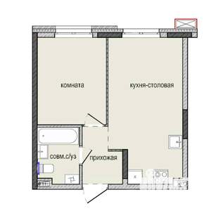 1-к квартира, вторичка, 35м2, 10/16 этаж