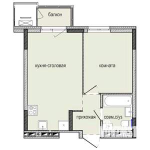 1-к квартира, строящийся дом, 36м2, 11/16 этаж