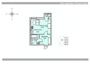 Студия квартира, вторичка, 26м2, 8/18 этаж