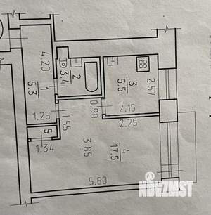 1-к квартира, вторичка, 32м2, 3/5 этаж