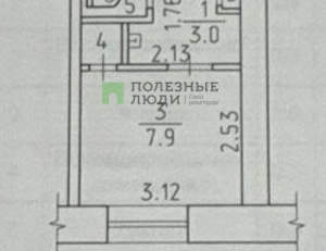 Студия квартира, вторичка, 12м2, 4/5 этаж