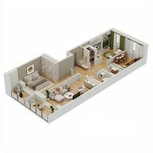 3-к квартира, сданный дом, 92м2, 1/17 этаж
