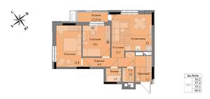 3-к квартира, вторичка, 59м2, 10/17 этаж