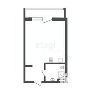 1-к квартира, вторичка, 33м2, 4/12 этаж