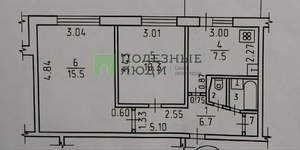 2-к квартира, вторичка, 42м2, 7/9 этаж