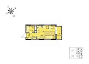 Студия квартира, вторичка, 25м2, 8/17 этаж