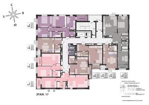 2-к квартира, строящийся дом, 65м2, 17/17 этаж