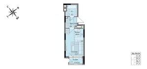 Студия квартира, вторичка, 26м2, 9/17 этаж