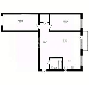 3-к квартира, вторичка, 57м2, 5/5 этаж