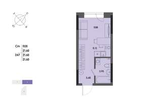 Студия квартира, вторичка, 22м2, 1/17 этаж