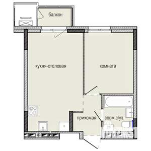 1-к квартира, вторичка, 36м2, 13/16 этаж