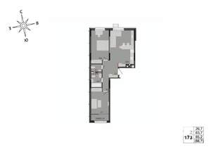 2-к квартира, строящийся дом, 65м2, 9/17 этаж