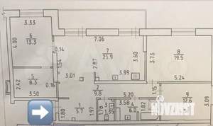 4-к квартира, вторичка, 104м2, 2/12 этаж