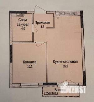 1-к квартира, вторичка, 35м2, 8/10 этаж