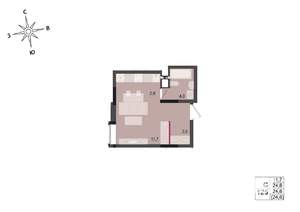 Студия квартира, строящийся дом, 25м2, 3/17 этаж