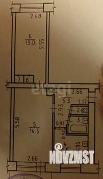 2-к квартира, вторичка, 42м2, 4/5 этаж