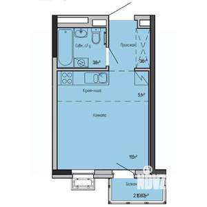 Студия квартира, строящийся дом, 24м2, 17/17 этаж