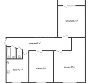 3-к квартира, вторичка, 55м2, 8/9 этаж