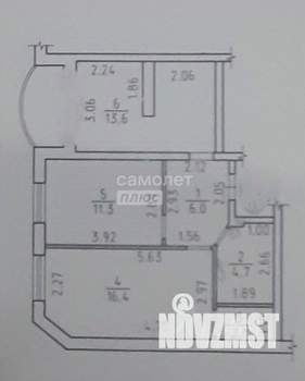 2-к квартира, вторичка, 57м2, 2/10 этаж