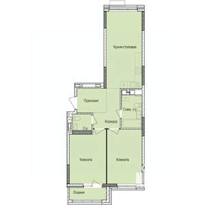 2-к квартира, строящийся дом, 66м2, 12/17 этаж