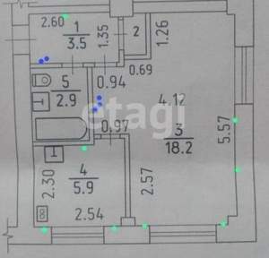 1-к квартира, вторичка, 31м2, 2/5 этаж
